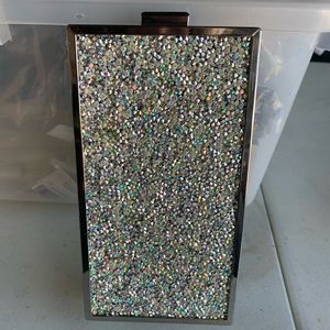 INC Beaded Hard Case Clutch & Chained Shoulder Bag NWT